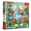 Trefl 4-in-1 Unique Dinosaurs Print Puzzle - 12-24 Pcs | 34609