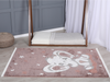 Zymta Comfy Cute Elephant 120 x 180 cm Winter Carpet - Dark Pink / Off White / Light Brown / Light Purple | co1085