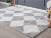 Zymta Bella Checked 160 x 230 cm Winter Carpet - Cream / Grey | 9880000579765