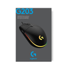 Logitech G203 Wired Gaming Mouse with RGB Rainbow Optical Effect - Black | 910-005796