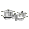 BergHOFF Leo Bolt 8-Piece Recycled Stainless Steel Cookware Set, Green | 3950637