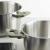 BergHOFF Leo Bolt 8-Piece Recycled Stainless Steel Cookware Set, Green | 3950637
