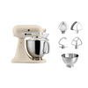 KitchenAid Artisan 4.8L Tilt-Head Stand Mixer + 3L Bowl + Flex Edge Beater - Beige | 5KSM175PSEFL