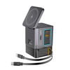 Promate 105W GaNFast™ Multi-Port Wireless Charging Station with Dual Retractable Cables | PowerSync-105.EU