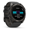 Garmin fēnix® 8 51mm AMOLED Sapphire Carbon Gray DLC Titanium with Black/Pebble Gray Silicone Band