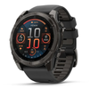 Garmin fēnix® 8 51mm AMOLED Sapphire Carbon Gray DLC Titanium with Black/Pebble Gray Silicone Band