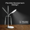 Promate Flexible Gooseneck LED Desk Lamp with Ring Light Vanity Mirror and Touch Controls | LUXO