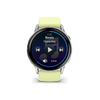 Garmin Venu 4 Smartwatch - 45 mm Silver with Citron Silicone Band | 010-03014-02