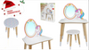Kids Wooden Unicorn Makeup Table & Stool Set - 55×96×36 cm | OK113846