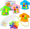 Kids Clothes Button Board Game - Educational Matching & Lacing Set | 5100