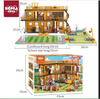 Wooden Animal Family School Playset - 273 PCS | FDE87392
