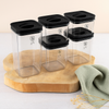 Berlinger Haus 5+5 Pcs Canister Set W/ Lock Lid, Black Collection | BH/8577