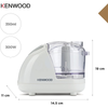 Kenwood Mini Chopper 300W with 0.35L Bowl, 2 Speeds and Pulse - White | CH180B