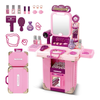 Kids Girl Beauty Makeup Playset with Suitcase Trolley – Pink | 008-303