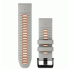 Garmin QuickFit 22 Watch Bands Fog Gray/Ember Orange Silicone | 010-13280-02