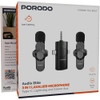 Porodo Audix Elite 3 In 1 Lavalier Microphone - Black | PDLAMPHF13BK