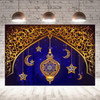Ramadan Islamic Night Sky Decorative Backdrop with Lanterns and Moon | 7102-25