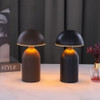 Brown Modern Rechargeable Mushroom Table Lamp 23 cm - Metal Finish | sk195144