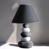 Stacked Stone Ceramic Table Lamp 37 cm - Fabric Shade | SK922