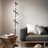 LED Spiral Metal Floor Lamp - 150 cm, Three Light Modes, Black | SK860