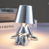 Thinker Silver LED Table Lamp with Touch Control, 3 Light Modes | SK1951428C