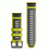 QuickFit® 26 Watch Bands - Electric Lime/Graphite Silicone - 010-13281-03 - Garmin