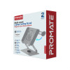 Promate Multi-Level Laptop Cooling Stand w/ Magnetic Fan & Phone Mount | DeskMate-8