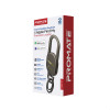 Promate Smart Carabiner Keychain with Apple Find My Precision Locator - Titanium | TagChain