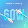 PROMATE Ultra-Fast 60W Power Delivery USB-C cable - White | EcoLine-CC200