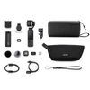 DJI Osmo Pocket 4 Creator Combo handheld gimbal camera with microphone, fill light, wide-angle lens, and tripod