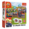 Trefl Puzzles 2-in-1 + Memos Fireman Sam’s Team 93334 children’s puzzle and memory game set