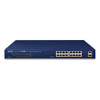 Planet 16-Port 10/100/1000T 802.3at PoE + 2-Port 1000X SFP Ethernet Switch | GSW-1820HP