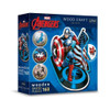 Trefl Fearless Captain America Disney Marvel Heroes 160-Piece Wooden Shaped Puzzle | 20194