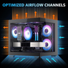 DarkFlash C275P M-ATX PC Case Black tempered glass compact gaming case