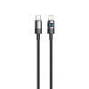 Green Lion LED Display Braided USB-C to Lightning Cable - Black | GNLEDB1MC2LBK