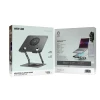 Green Lion Adjustable Laptop Stand with Cooling Fan- Black | GNAD360STDBK