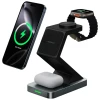 Porodo 4-In-1 Powerdock Wireless Charging Station with 360° Adjustable Viewing - Black | PDXHX3BK