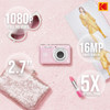 Kodak PIXPRO FZ55 Digital Camera Pink compact point and shoot camera