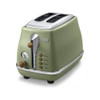 DeLonghi Icona Vintage 2-Slice Toaster Olive Green | CTOV2003GR