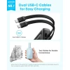 Anker Zolo 10000mAh 35W Power Bank Black A1680H12 with Built-in Dual USB-C Cables