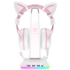 ONIKUMA ST2 RGB Gaming Headphone STAND with 3 USB and 3.5mm AUX Ports - White