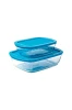 PYREX Cook & Store Set of 2 Dishes - 215P & 216P with Blue Lid | 913S659