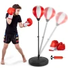 H.Zhien Standing Reflex Boxing Ball Set with Gloves - Assorted Colors | HZ21B