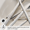 Karaca Focus 84-Piece 18/10 Stainless Steel Platinum Cutlery Set for 12 People - 153.03.08.1807