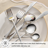 Karaca Focus 84-Piece 18/10 Stainless Steel Platinum Cutlery Set for 12 People - 153.03.08.1807