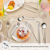 Karaca Focus 84-Piece 18/10 Stainless Steel Platinum Cutlery Set for 12 People - 153.03.08.1807