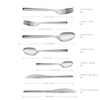 Karaca New Everest 84-Piece 18/10 Stainless Steel Platinum Cutlery Set for 12 People - 153.03.08.1815