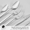 Karaca New Everest 84-Piece 18/10 Stainless Steel Platinum Cutlery Set for 12 People - 153.03.08.1815