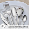 Karaca New Everest 84-Piece 18/10 Stainless Steel Platinum Cutlery Set for 12 People - 153.03.08.1815