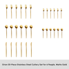 Karaca Orion 30-Piece 18/10 Stainless Steel Matte Gold Cutlery Set for 6 People - 153.03.08.1900